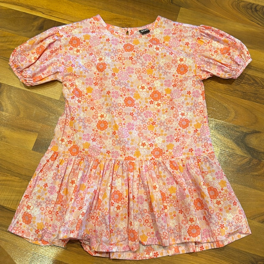 Tea 100% cotton floral print‎ dress size 5